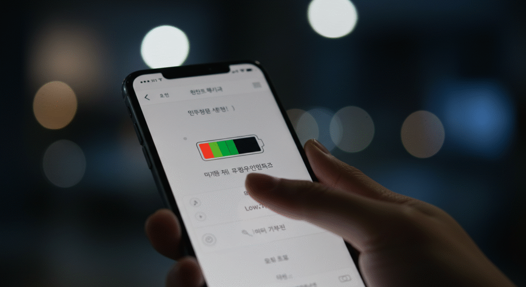 iphone-battery-health-check 아이폰 배터리를 확인하는 모습