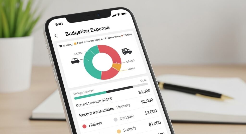 Budgeting Apps illustration by AI